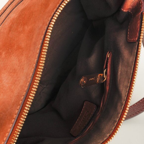 Chloe Marcie Brown Nubuck-Leather Shoulder Bag - Picture 13 of 15